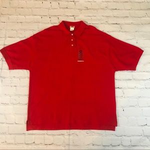 Vintage Hanes| Solid Polo Shirt| Red Mens XL NWT